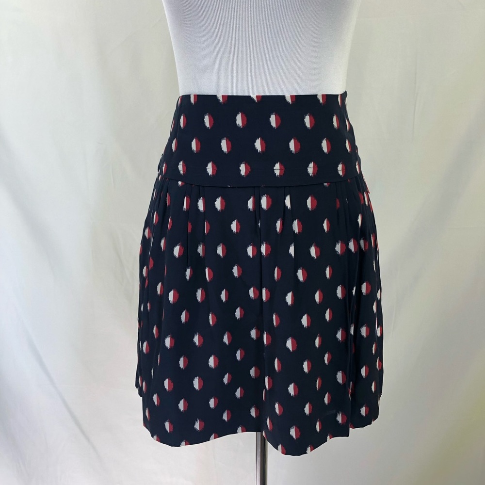 Madewell Silk skyline skirt in Ikat dot size 6 - Picture 2 of 8